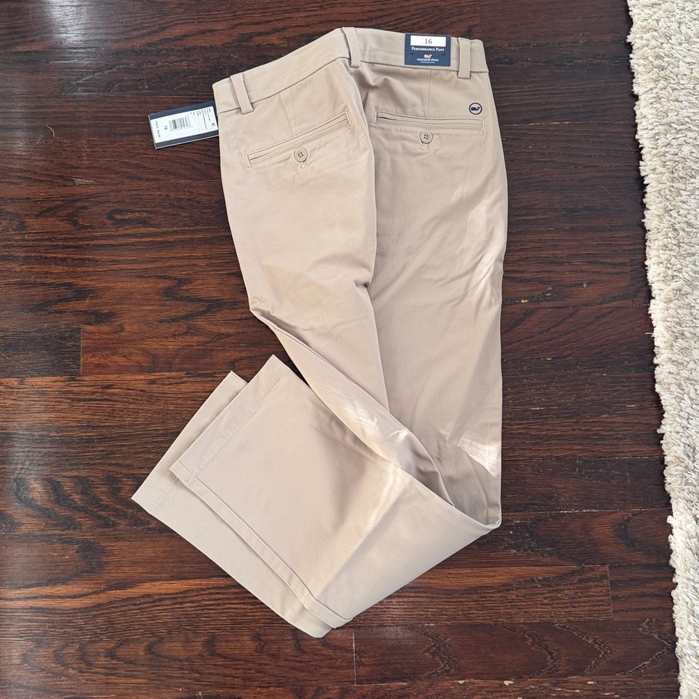 Vineyard Vines Kids khaki Flat Front pants